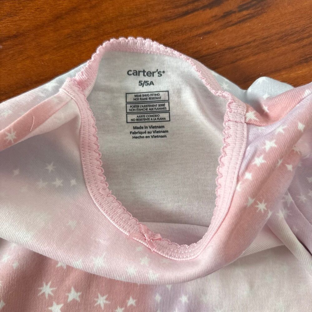 Set of 2 Carter’s Blue Pink Pajama Sets 5 - Picture 4 of 7